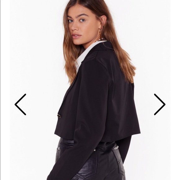 nasty gal blazer in black - Picture 3 of 3